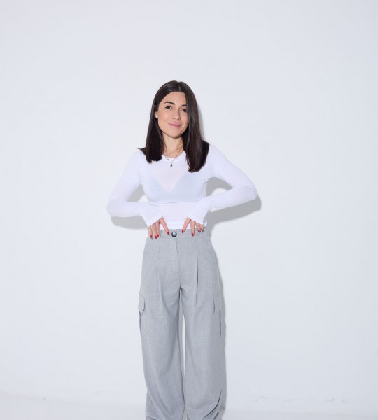 Брюки Cargo Grace Сірі | Showroom By Nona — зображення 2